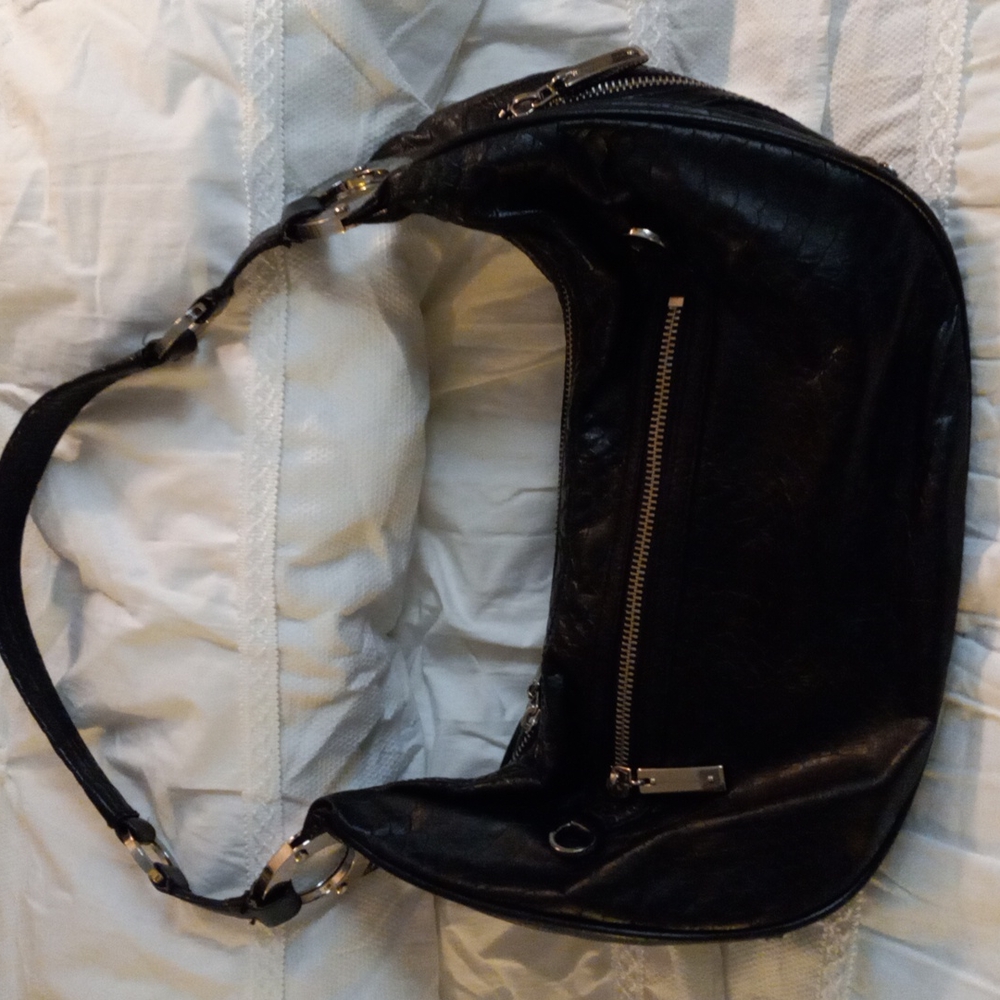 Antonio Melani black croc purse